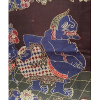 Batik doek met afbeelding Wayangpoppen